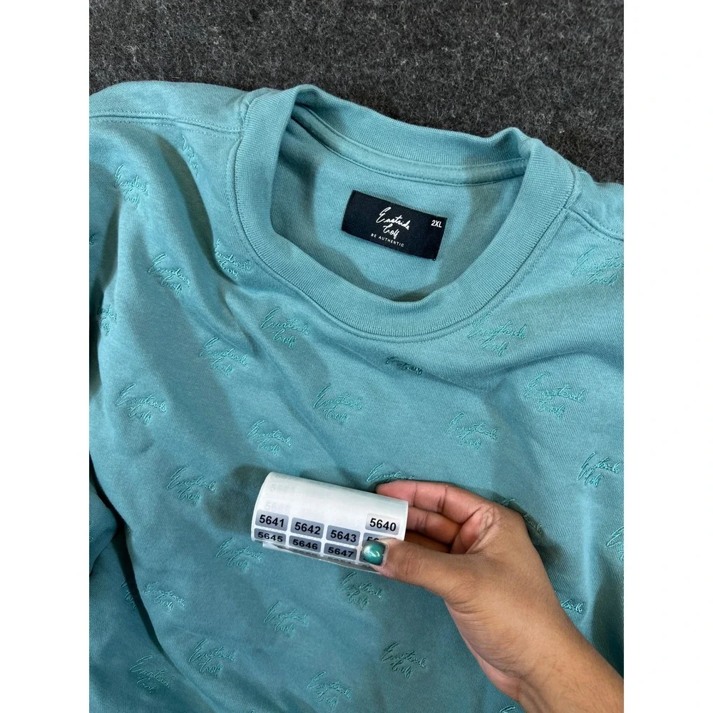 Eastside Golf Sweatshirt Mens 2XL Blue All Over Script Logo Crewneck Pullover